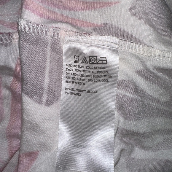 G by Giuliana Pink and Orange Tropical Print Leaf Maxi Dress Summer Stretchy - Picture 6 of 8